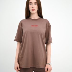 Коричнева футболка 100% бавовна Los Halconez