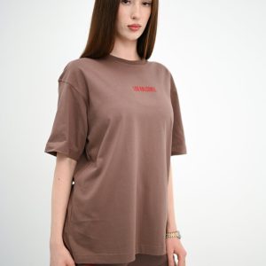 Коричнева футболка 100% бавовна Los Halconez