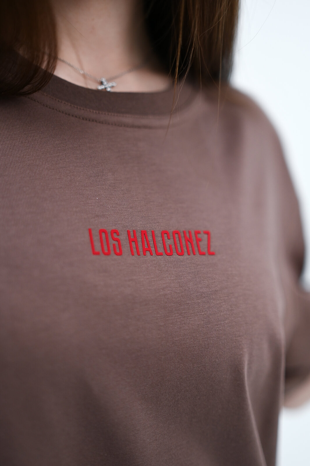 Коричнева футболка 100% бавовна Los Halconez